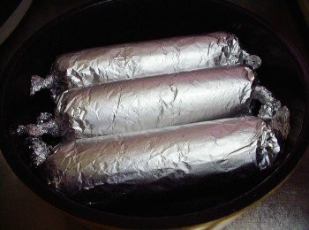 step3: 準備適合蒸煮容器ˊ將完成步驟2平均擺上