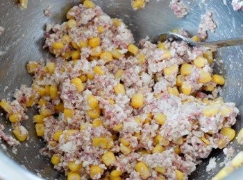 step1: 將所有材料和調味料在大碗內，拌勻，靜置20分鐘 （豆腐要瀝乾水份）