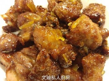 step4: 將<span class="group_3">柚子醬</span>炒勻排骨直至醬汁收乾,略攤一陣排骨會更脆。