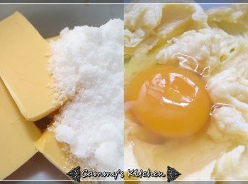 step2: 麵粉、泡打粉和鹽混合篩勻。