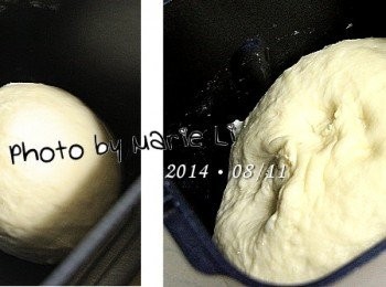 step2: 將麵糰放在麵包機裡 1.5 小時靜置發酵
這個麵糰就是《中種麵糰》了。