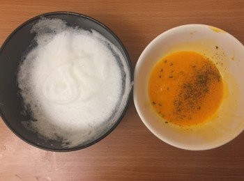 step6: 注入蛋黃混合物。