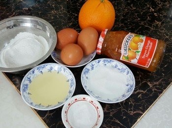 step1: 全部材料：低筋麵粉提前過篩