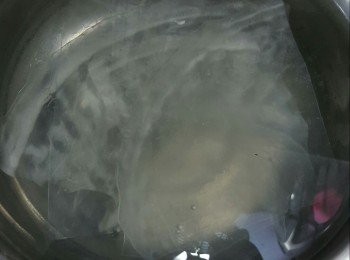 step2: 粉皮一塊，搣斷後浸水約十分鐘