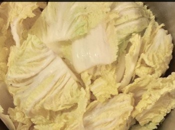 step1: 白菜洗淨及切成段，待用。