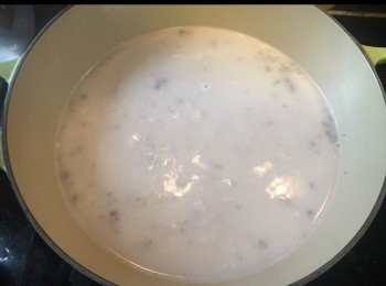 step3: 加入奇異籽，煲多五分鐘熄火。