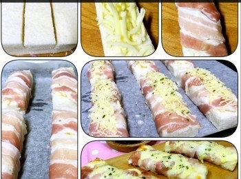 step3: 放入已預熱焗爐... 210度焗7分鐘或至芝士融化、表面呈金黃色即可！