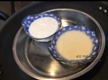 step3: 蓋上保鮮紙/錫紙，水滾後隔水蒸12-14分鐘，完成。（冷熱食均可）