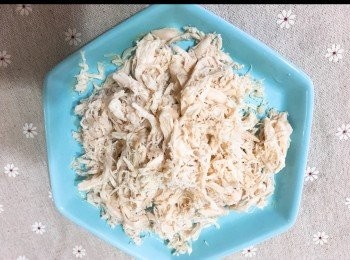 step7: 放涼後撕成絲