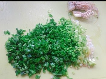 step1: 蔥切粒