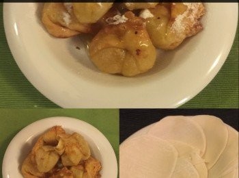 step3: 炸芒果甜品
材料：芒果1個。雲吞皮 20張。少許青檸汁或糖漿。糖粉。

做法：芒果切碎備用。
將每張雲吞皮包入1-1/2茶匙芒果，再用水黏邊，包好它像個小圓球，放入熱油中，炸至金黃色。
上桌時可伴以青檸汁或糖漿，再撒上一些糖粉便成。