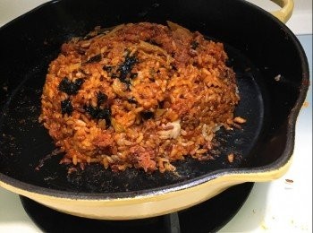 step8: 7. 食時將炒飯及蛋汁拌勻。