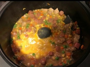 step8: 雞蛋炒混就得啦！