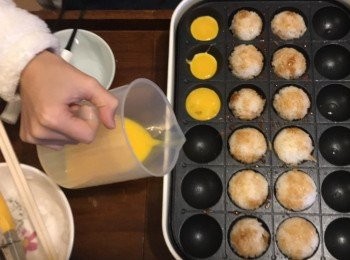 step4: 加蛋液約一半