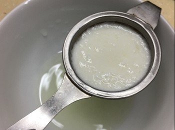 step4: 完成後將水格去，建議用密度商的篩