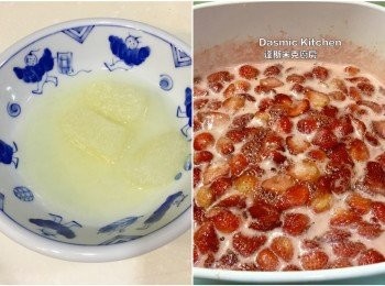 step7: 倒入檸檬汁，續煮約5分鐘、熄火