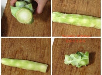 step4: 再用刨皮刀把剩餘的粗纖維刨除