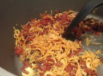 step6: 加瑤柱絲同炒。