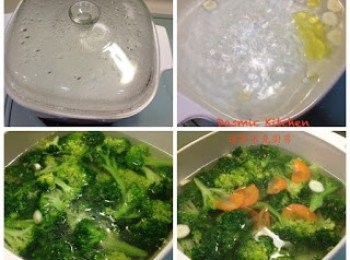 step7: 煮鍋倒入清水2000 CC，  以中火煮至沸騰