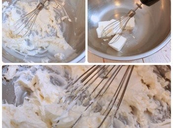step7: 將室溫Cream cheese用攪拌器打至有紋軟身，