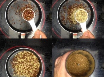 step1: 先將醃料中的川麻椒和小茴香小火白鑊炒香，再襯熱磨粉備用
（沒有磨粉機和盅碎或直接用花椒粉，沒有小茴香粉就略去吧）