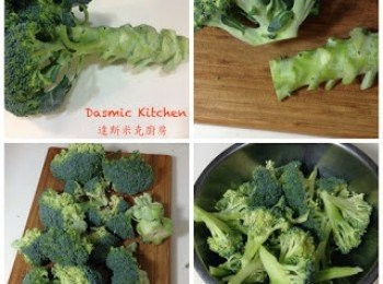 step2: 一朵一朵切下來、 將花朵外皮撕下 、依照花朵大小切成2-3等份