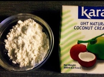 step2: 椰奶大半包。
粟米粉2湯匙。