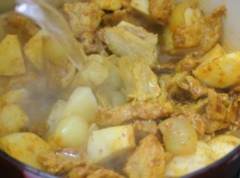 step9: 加入水至接近蓋過<span class="group_1">食材</span>