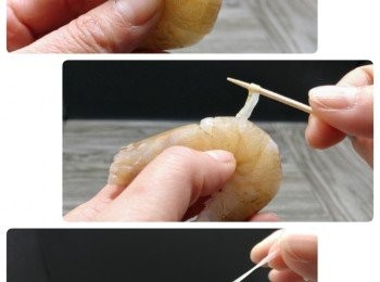 step5: 蝦用1茶匙生粉撈勻