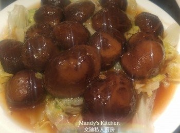 step5: 將冬菇打<span class="group_3">茨</span>後鋪上生菜面即成。