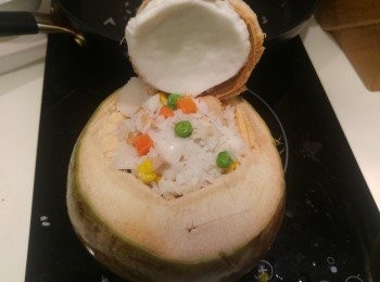 step5: 釀入椰青內。