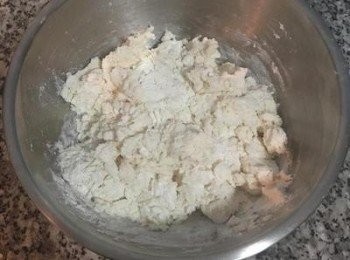 step5: 用筷子或叉子拌一下，到沒有液體。