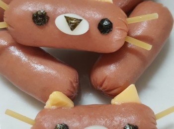 step6: 插埋意粉貓鬚。完成喇~