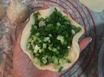 step20: 再壓上許多的蔥花。