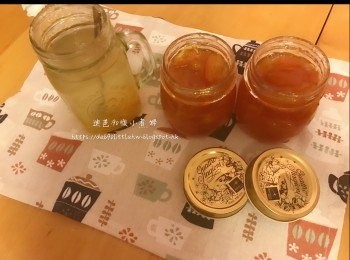 step8: 把柑桔蜜放進消毒好的器具，完成。