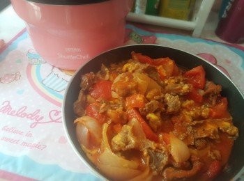 step12: 待車打芝士煮熱溶化混和後，便可熄火。