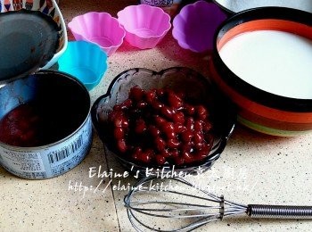 step5: 紅豆蓉從罐頭取出備用