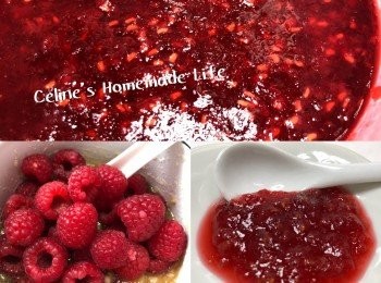 step2: 把檸檬蘋果果蓉果粒 加入糖後拌勻。
再把紅桑子加入。
放置室溫或雪櫃1小時左右。
用小火煮至自己喜歡的狀態就可以了。
*煮的途中也可以試味 可自行再添加糖分

*水果的品種糖分也有所不同，果醬的甜度就要自行調配加減