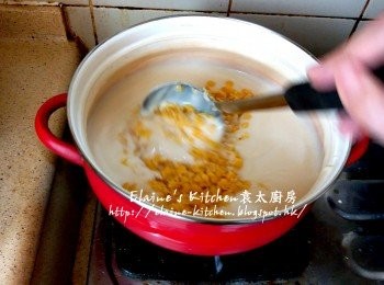 step9: 大煲加入馬豆拌勻