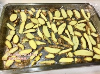 step3: 整齊放在平盤上(平盤上先鋪上一層保鮮膜)