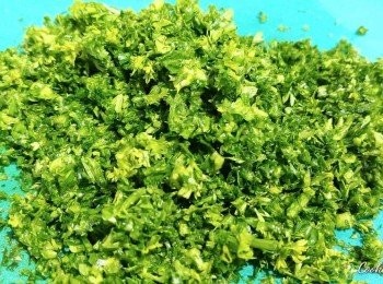 step1: 花芫茜剁碎