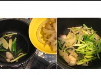 step7: 香味出，落大頭菜同芹菜。