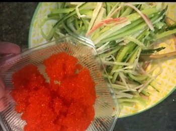 step7: 加入飛魚子。