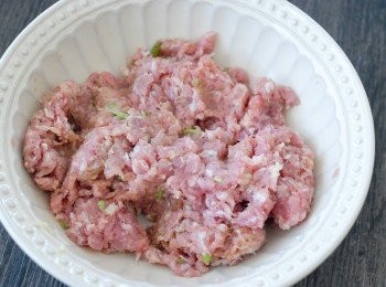 step2: 將豬肉和<span class="group_2">醃料</span>拌勻至有黏性，醃20分鐘