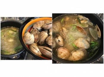 step11: 試味！！
之後加人蜆至全開口。
再試味，因為大頭菜再出味可能會咸，所以可加少少糖調味。