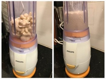 step8: 腰果粉做法：
將已烤腰果磨粉