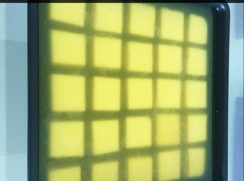 step8: 把椰汁糕拿出來， 然後把完全涼透的桂花糖水，慢慢從椰汁糕之間的空隙倒進去。 完成後再放雪櫃雪至少4小時或過夜。