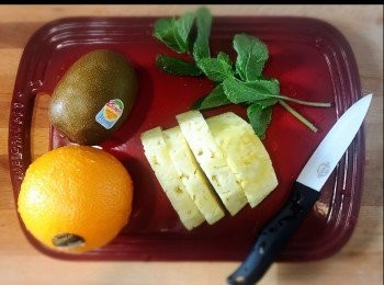 step1: 將生果洗淨。