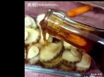 step4: 最後注入紹興酒至完全浸泡所有鮑魚。