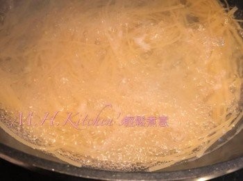 step5: 意粉用熱煮6分鐘至熟瀝起